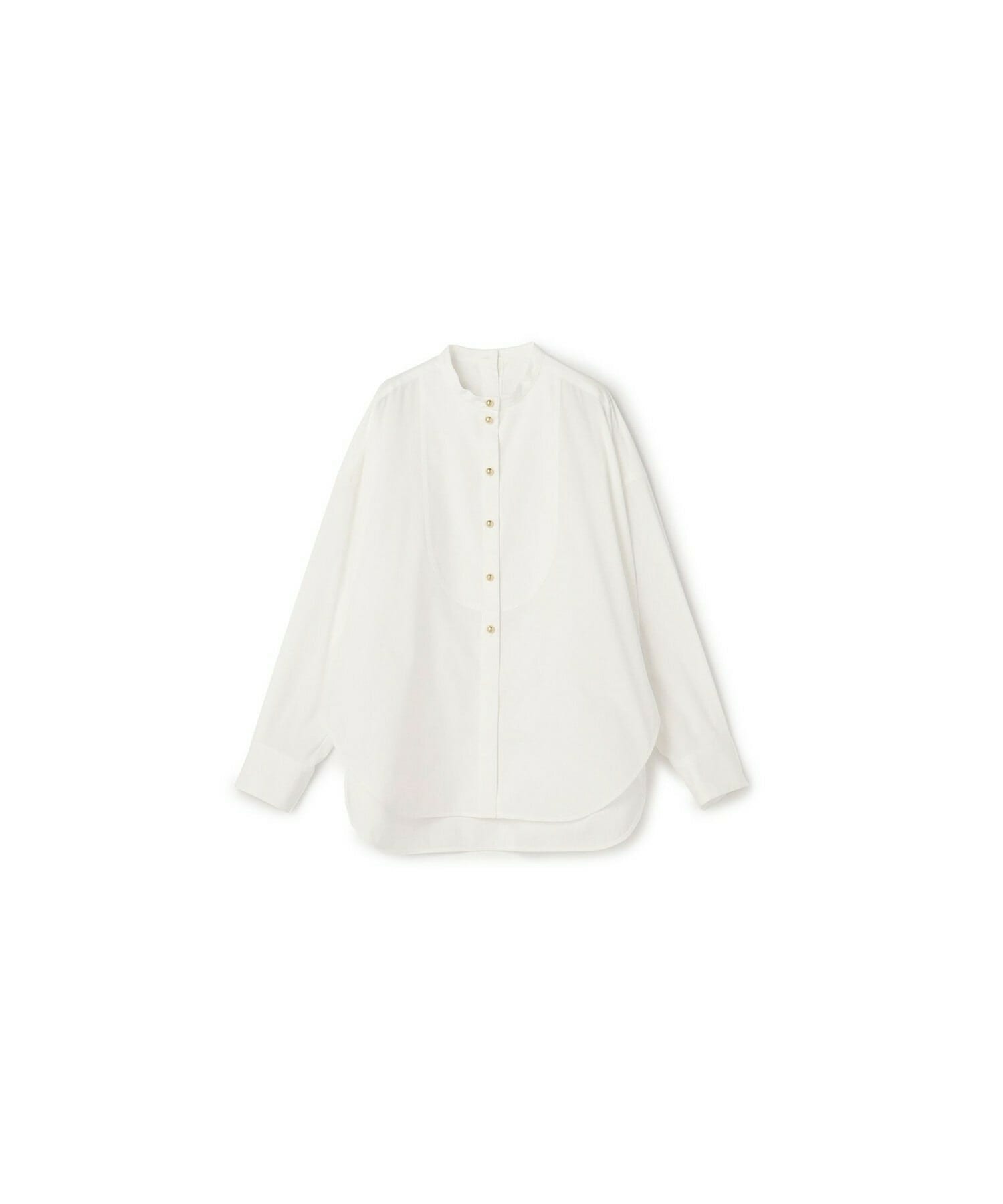 【yoshie inaba】STRETCH COTTON BROAD NARROW STAND COLLAR  詳細画像 オフホワイト 1