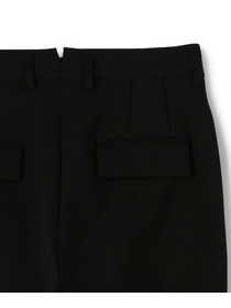 【yoshie inaba】RECYCLE NYLON DOUBLE PLEATED TAPERED  PANTS 詳細画像 ブラック 11