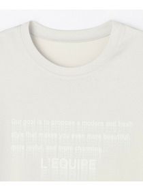 【L'EQUIPE】【Lサイズ】フローイングロゴプリントTシャツ 詳細画像 ホワイト 11