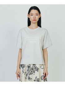 【L'EQUIPE】【Lサイズ】フローイングロゴプリントTシャツ 詳細画像 ホワイト 7