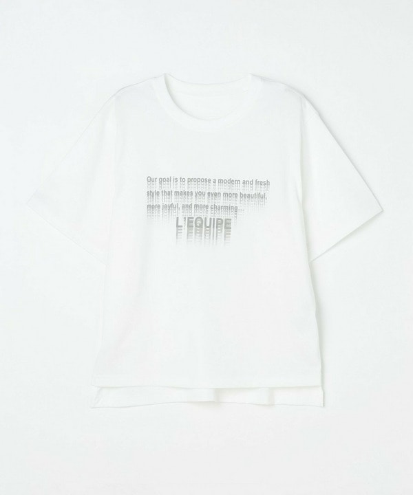 【Lサイズ】フローイングロゴプリントTシャツ 詳細画像 ホワイト 1