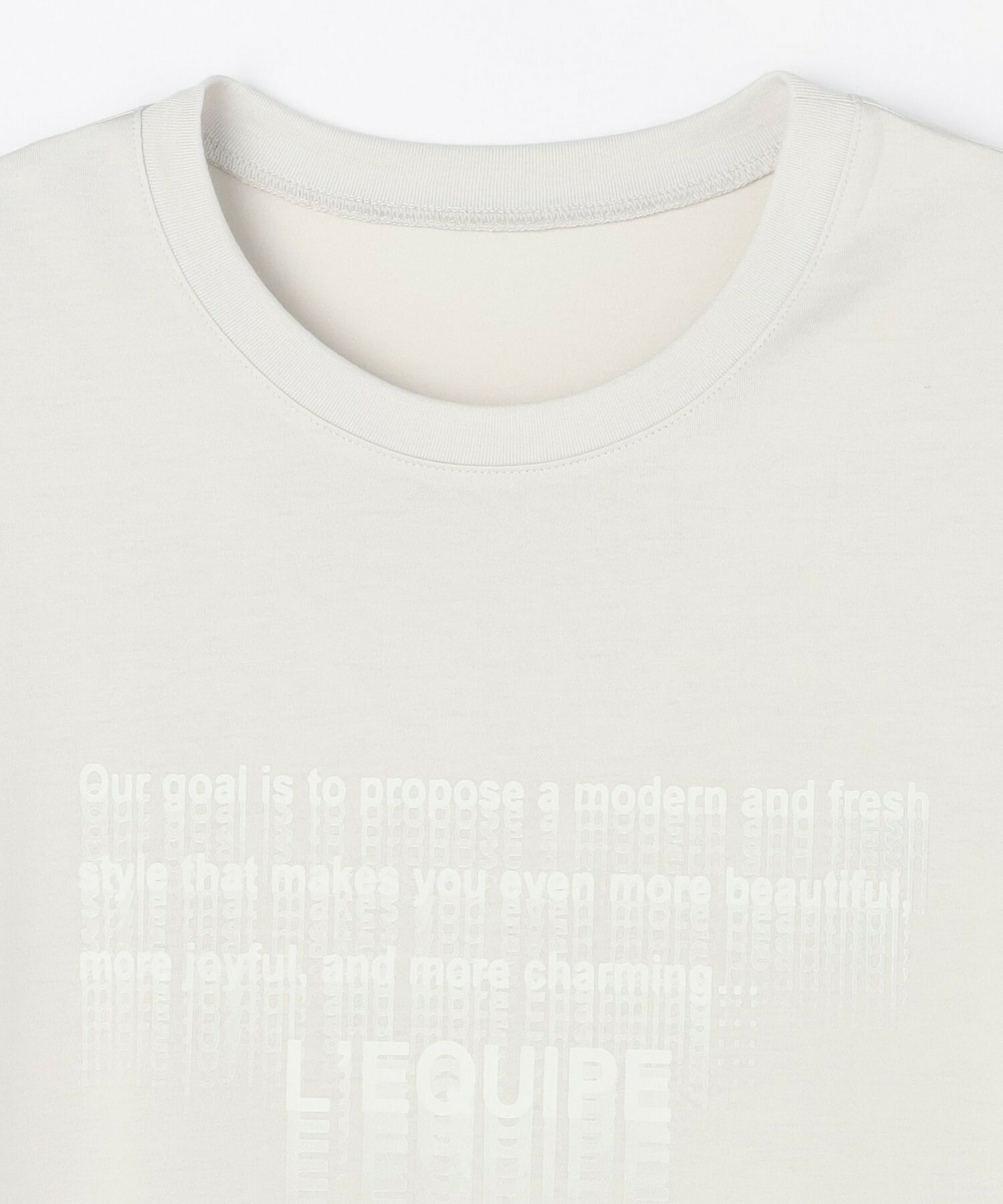 【L'EQUIPE】【Lサイズ】フローイングロゴプリントTシャツ 詳細画像 ホワイト 11