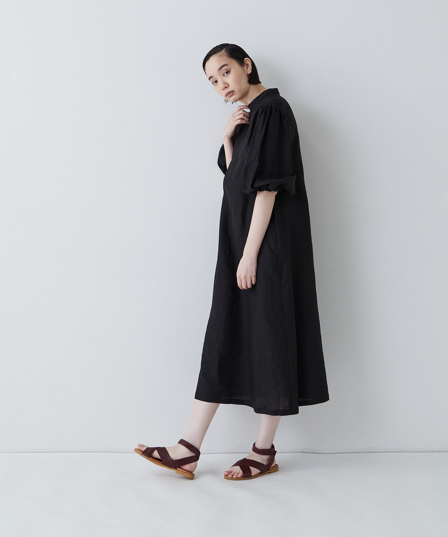 リネンパフスリーブワンピース Bigi Online Store ビギ オンラインストア