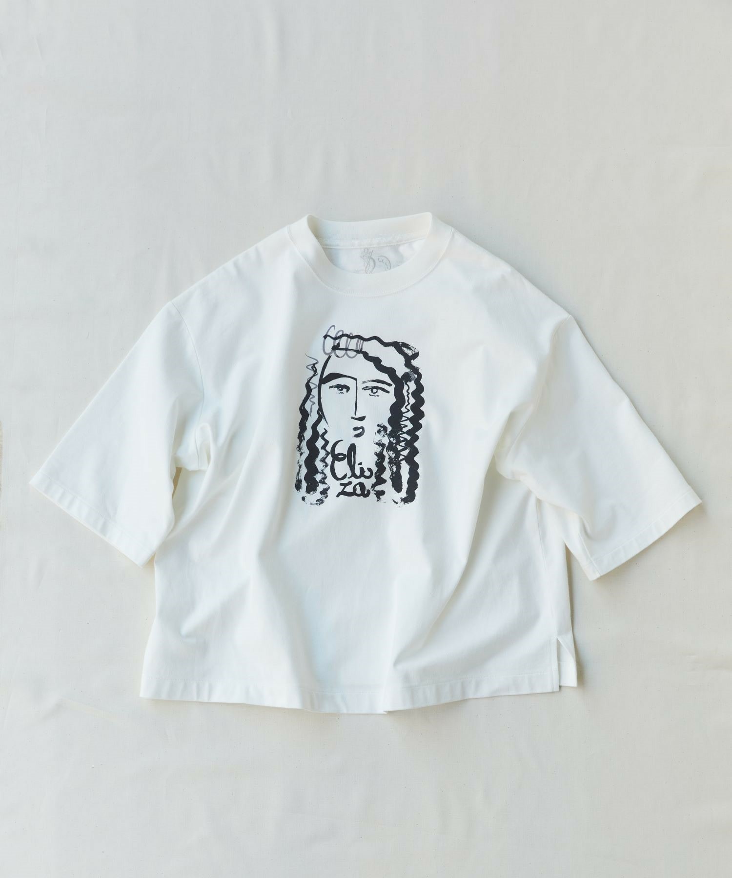 【ADIEU TRISTESSE】コラボドローイングTシャツ 詳細画像 ホワイト 1