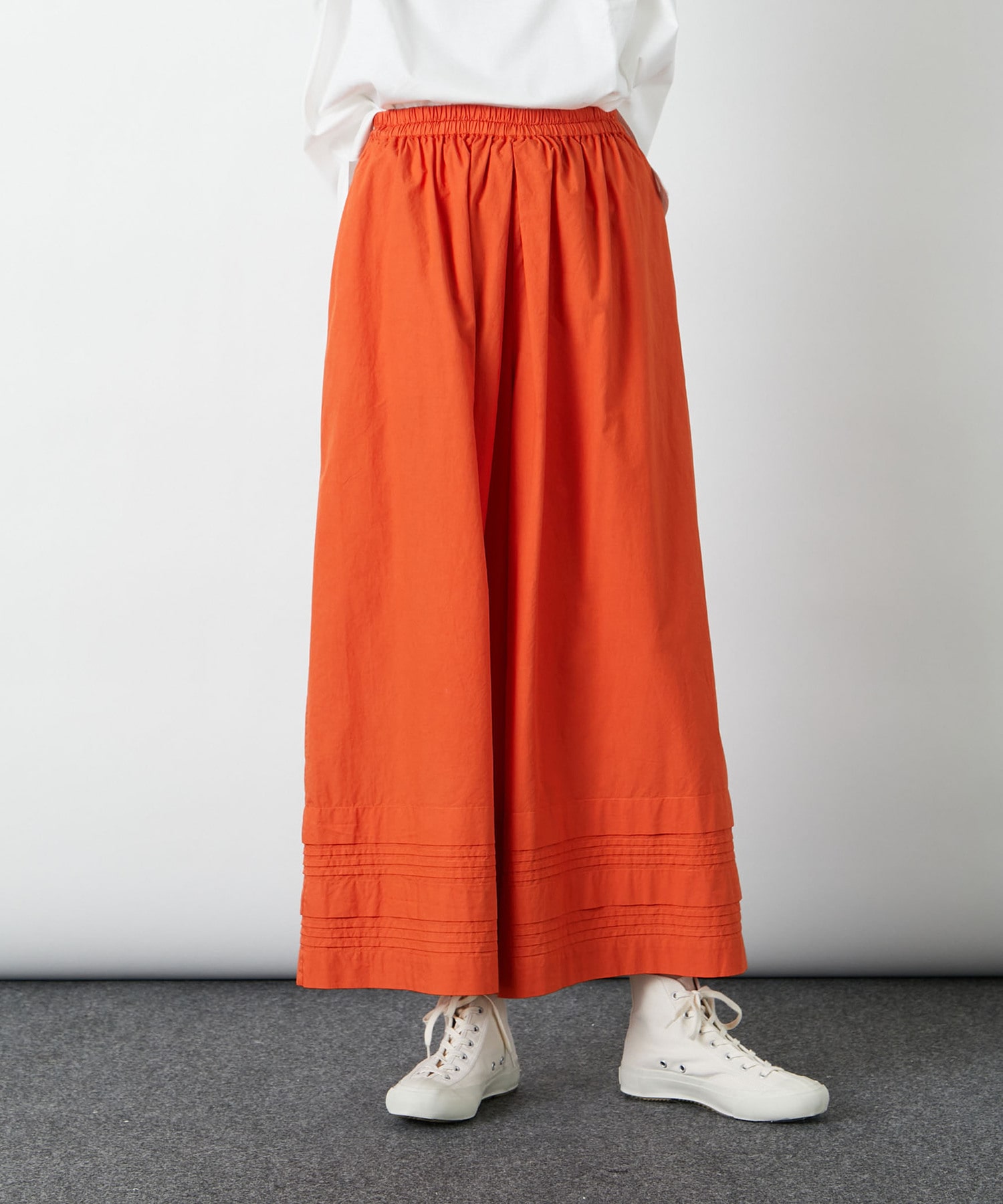 リンネル9月号掲載商品 タックディテールガウチョパンツ Bigi Online Store ビギ オンラインストア