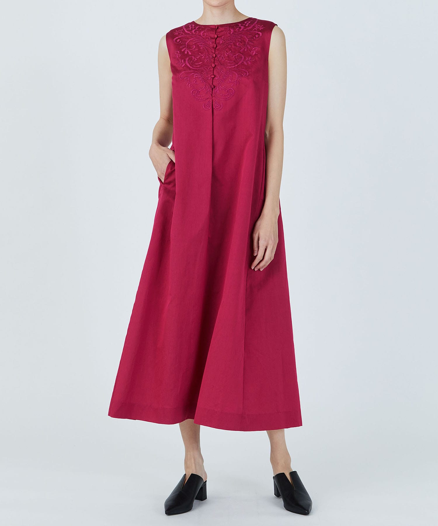 コットンシルクシャンブレーワンピース Bigi Online Store ビギ オンラインストア