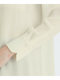 【yoshie inaba】シルクジョーゼットクレープシャツ 詳細画像 オフホワイト 5