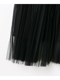 【yoshie inaba】レーヨンポリエステルフィラメントプリーツスカート 詳細画像 ブラック 14