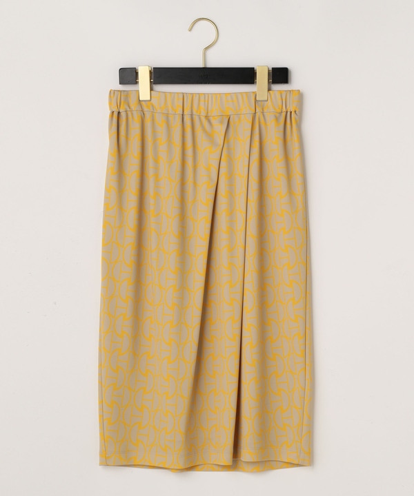 【wb】【wb】ビットプリントジャージタックタイトスカート