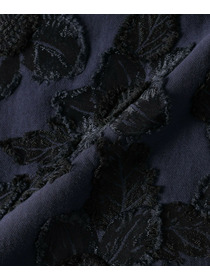 【L'EQUIPE】フラワージャガードギャザースカート 詳細画像 ネイビー 18