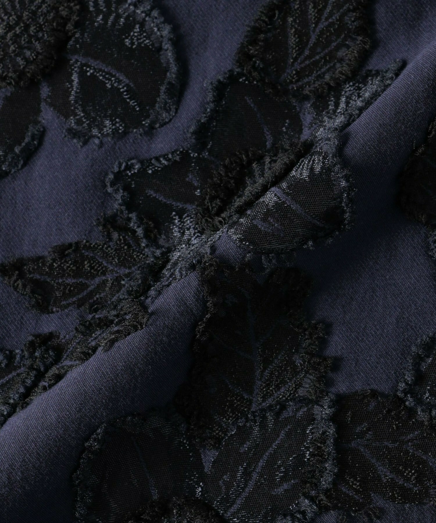 【L'EQUIPE】フラワージャガードギャザースカート 詳細画像 ネイビー 18