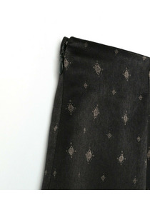 【L'EQUIPE】【Lサイズ】アート小紋プリントスカート 詳細画像 ブラック 4