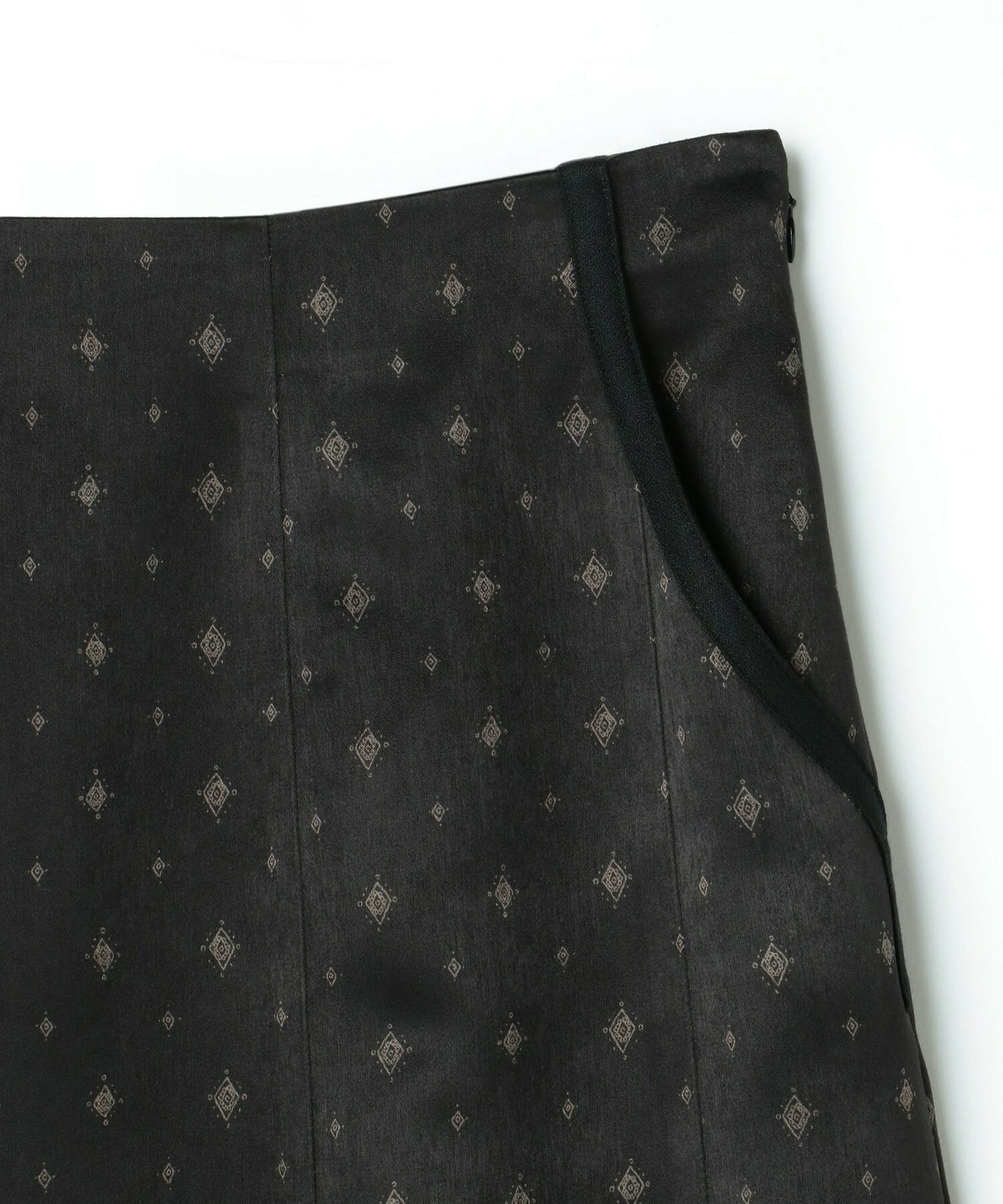 【L'EQUIPE】【Lサイズ】アート小紋プリントスカート 詳細画像 ブラック 3