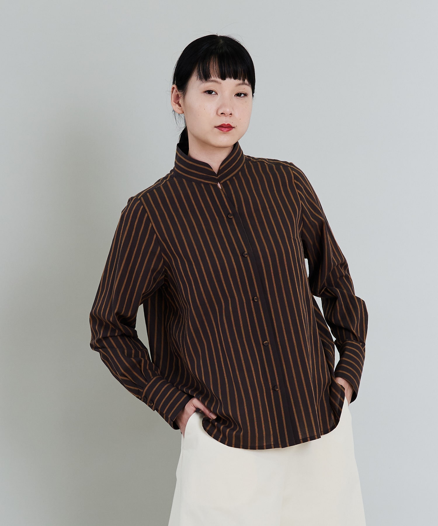 A+O Jeannie Bow Tiger Stripe Blouse