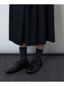 【LOISIR】ウール混ビエララップディテールスカート 詳細画像 ブラック 10