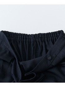 【LOISIR】ウール混ビエララップディテールスカート 詳細画像 ブラック 12