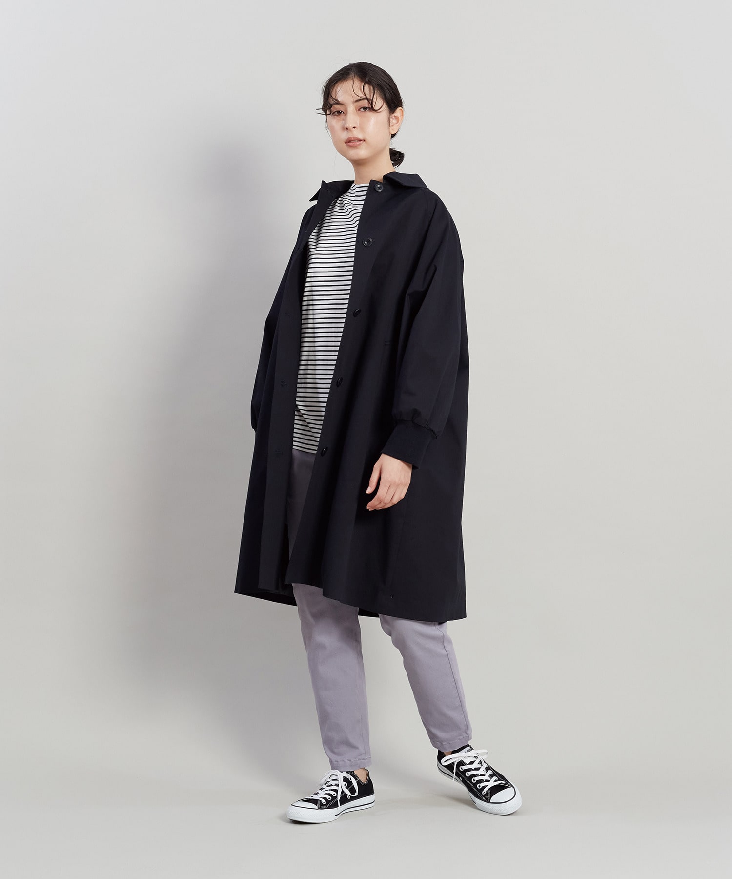 入手困難 11AW sacai サカイ ヘリンボーン ステンカラーコート リブ袖 ...