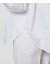 【yoshie inaba】コットンポプリンクロップド＆ボクシーシルエットシャツ 詳細画像 ホワイト 12
