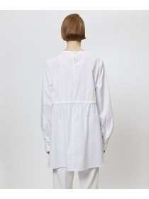 【yoshie inaba】コットンポプリンストレートシルエットシャツ 詳細画像 ホワイト 5