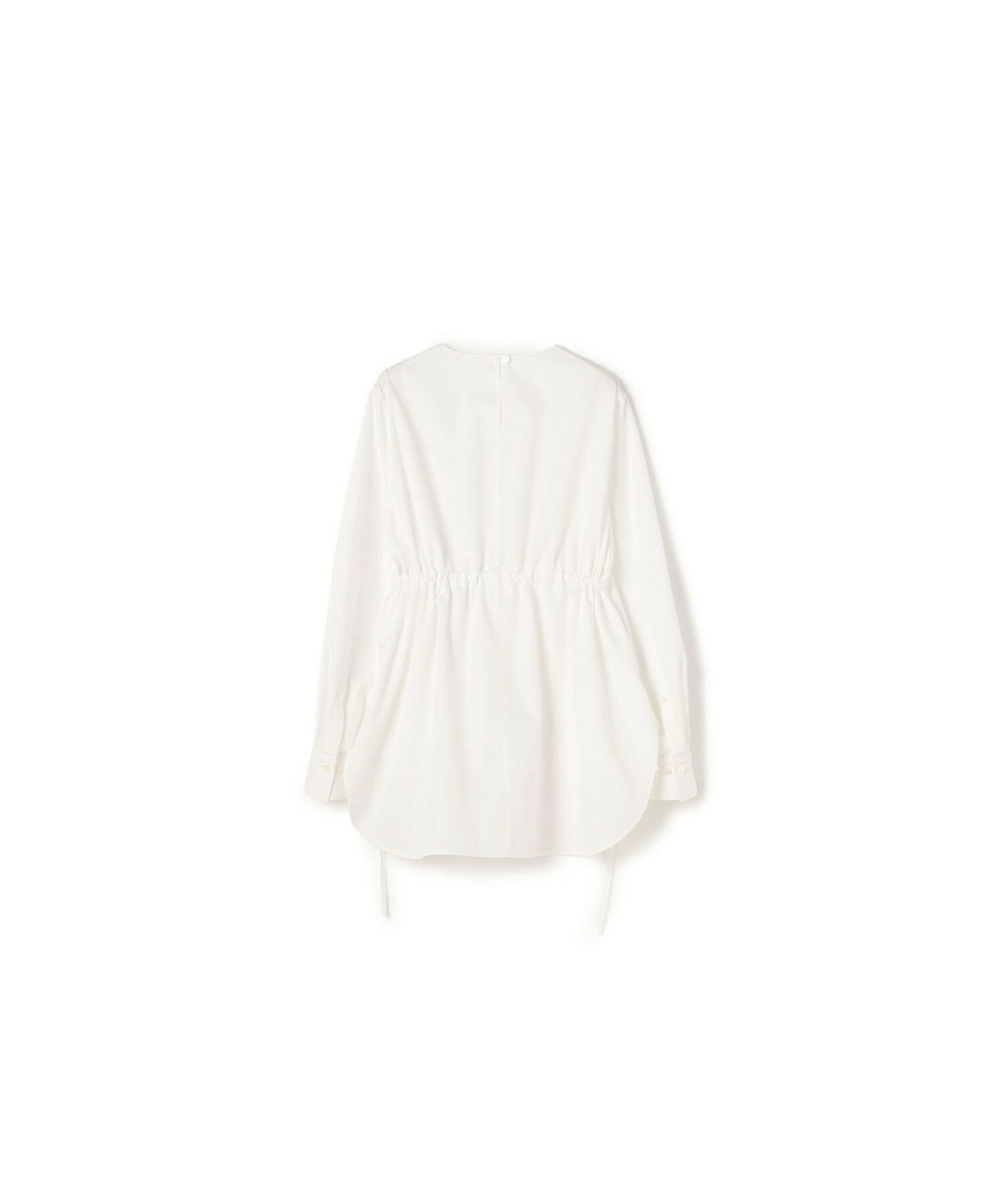 【yoshie inaba】コットンポプリンストレートシルエットシャツ 詳細画像 ホワイト 16