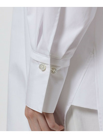 【yoshie inaba】コットンポプリンロング＆リラックスフィットシャツ 詳細画像 ホワイト 12