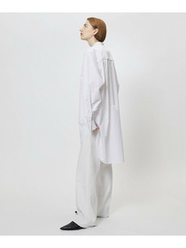 【yoshie inaba】コットンポプリンロング＆リラックスフィットシャツ 詳細画像 ホワイト 8