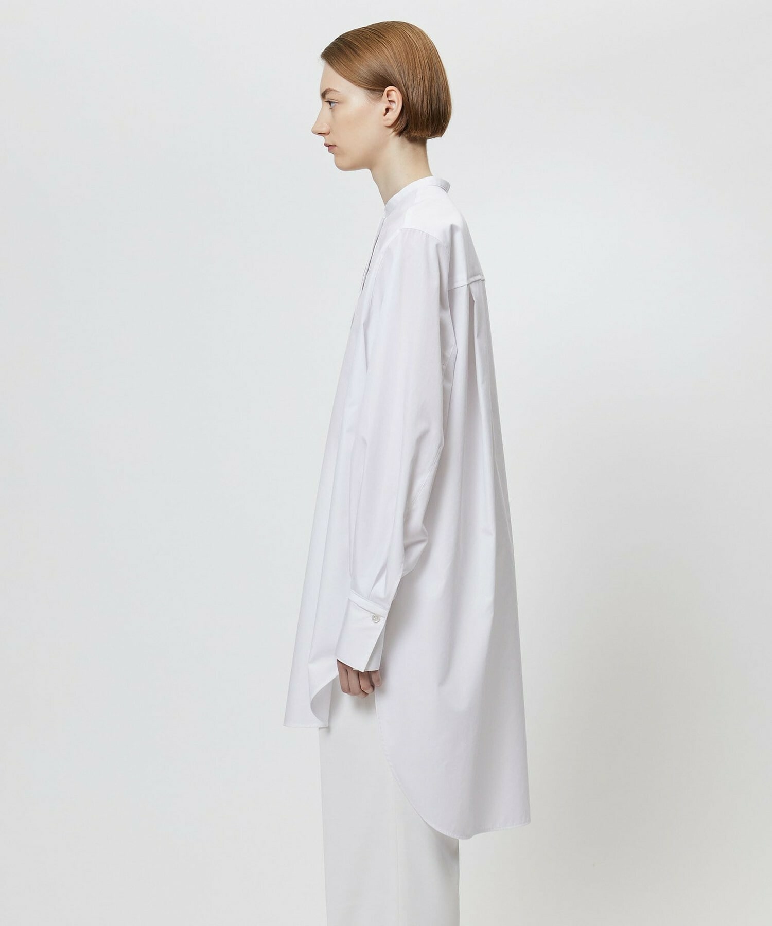 【yoshie inaba】コットンポプリンロング＆リラックスフィットシャツ 詳細画像 ホワイト 3
