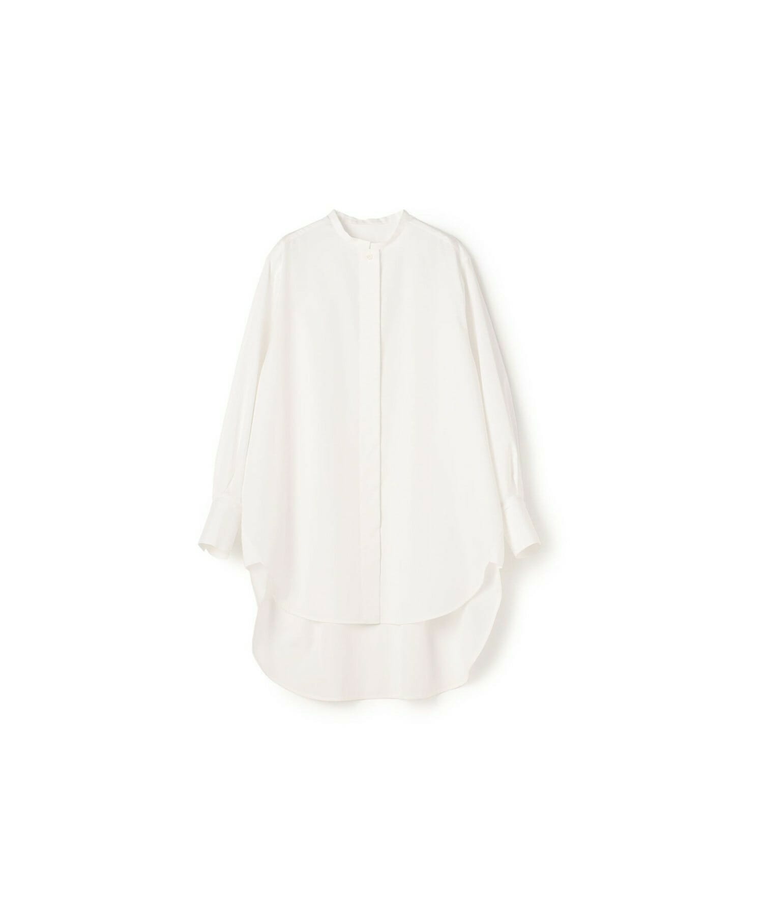 【yoshie inaba】コットンポプリンロング＆リラックスフィットシャツ 詳細画像 ホワイト 1