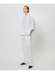 【yoshie inaba】コットンポプリンビッグシルエットシャツ 詳細画像 ホワイト 6