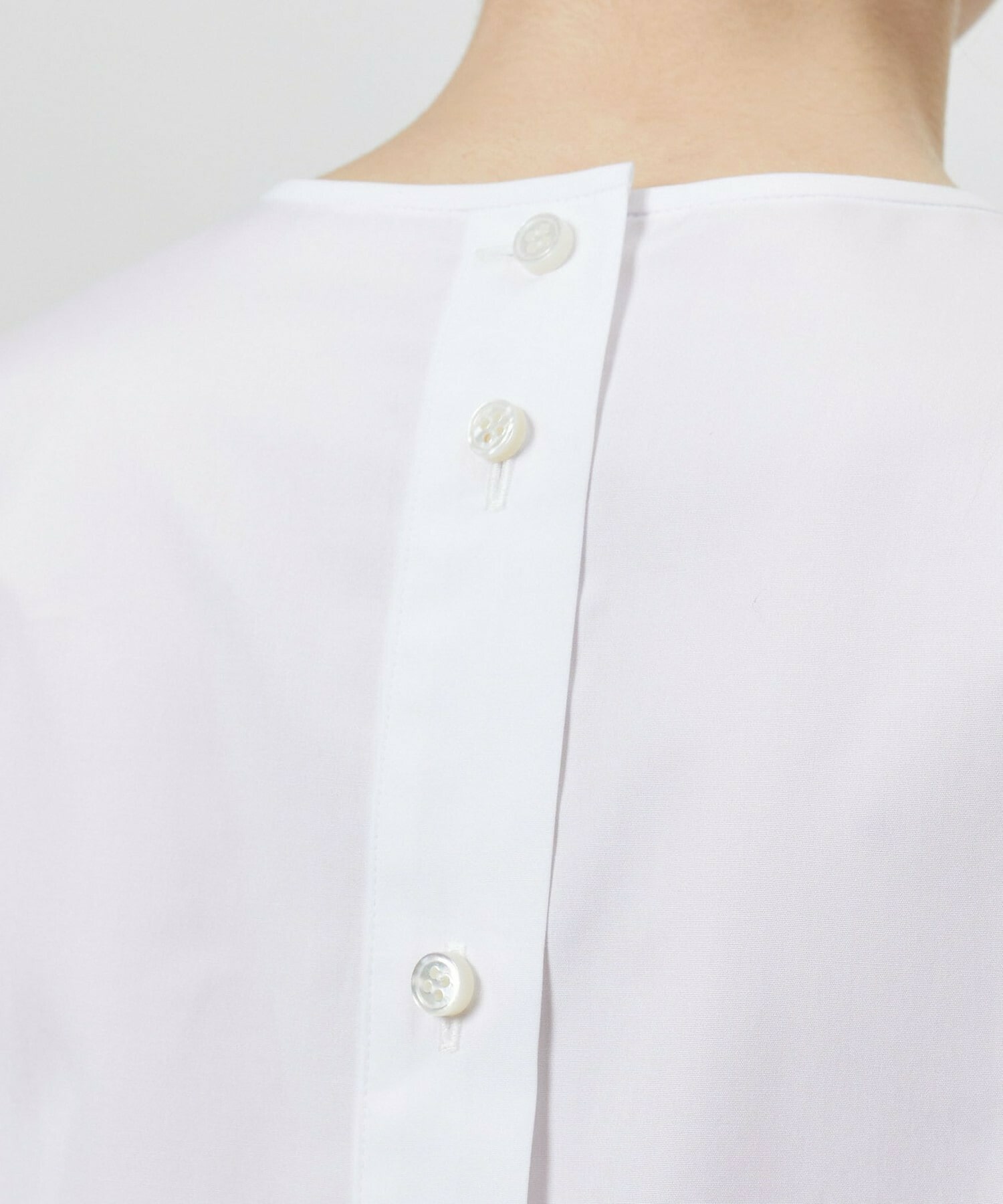 【yoshie inaba】コットンポプリンビッグシルエットシャツ 詳細画像 ホワイト 12