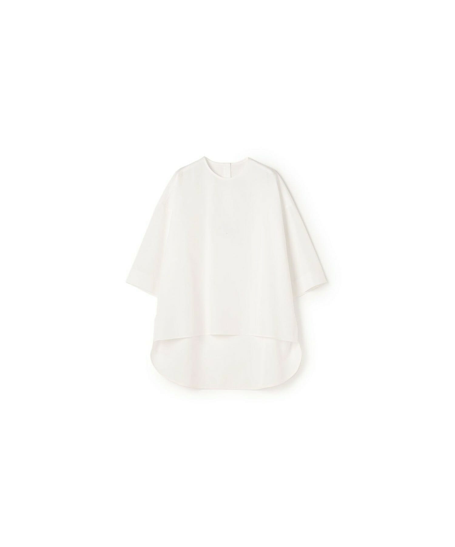 【yoshie inaba】コットンポプリンビッグシルエットシャツ 詳細画像 ホワイト 1