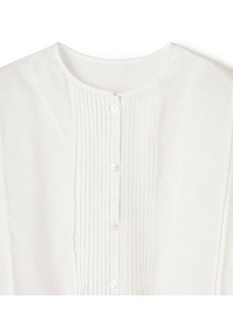 【yoshie inaba】コットンポプリンリラックスフィットシャツ 詳細画像 ホワイト 15