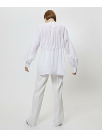 【yoshie inaba】コットンポプリンリラックスフィットシャツ 詳細画像 ホワイト 8