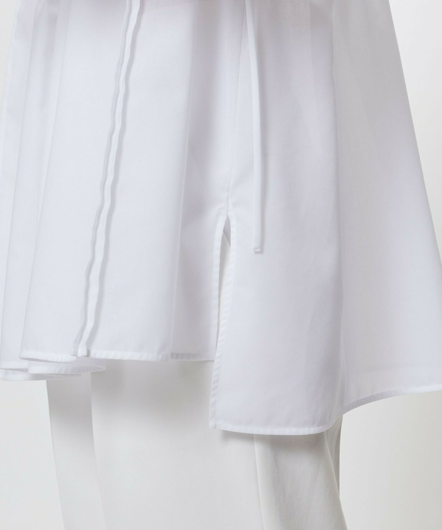 【yoshie inaba】コットンポプリンリラックスフィットシャツ 詳細画像 ホワイト 11