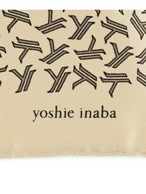 【yoshie inaba】モノグラムスカーフ 詳細画像 ブラック 3