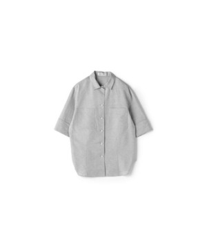 【yoshie inaba】リネンコットンデザインシャツ 詳細画像 ブルー 1