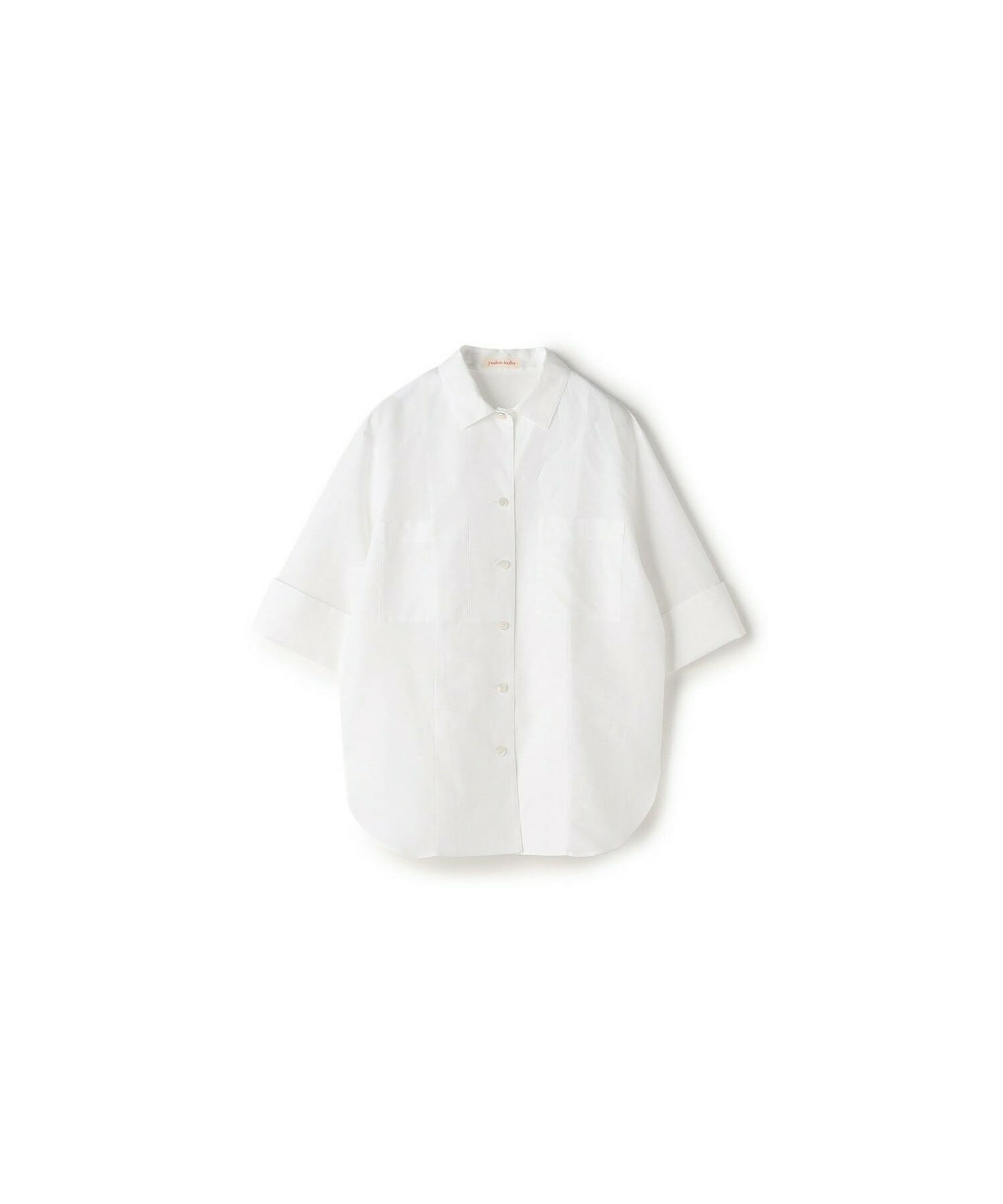【yoshie inaba】リネンコットンデザインシャツ 詳細画像 ホワイト 1