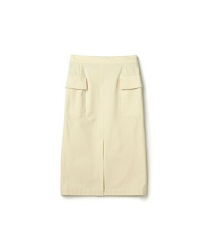 【yoshie inaba】コットンストレッチポケット付きタイトスカート 詳細画像 オフホワイト 1