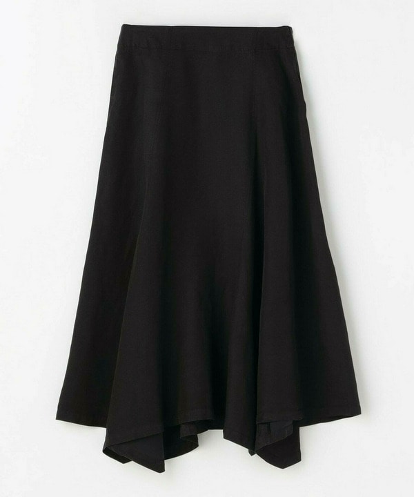 【L'EQUIPE】和紙混ツイル製品染めフレアスカート