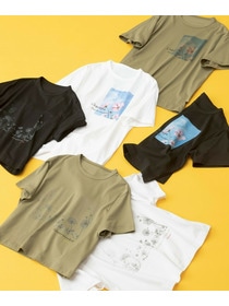 【L'EQUIPE】カードフラワープリントクロップドTシャツ 詳細画像 ブラック 11