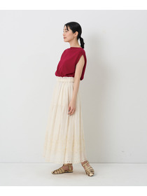 【ADIEU TRISTESSE】綿ボイル刺繍スカート 詳細画像 オフホワイト 2