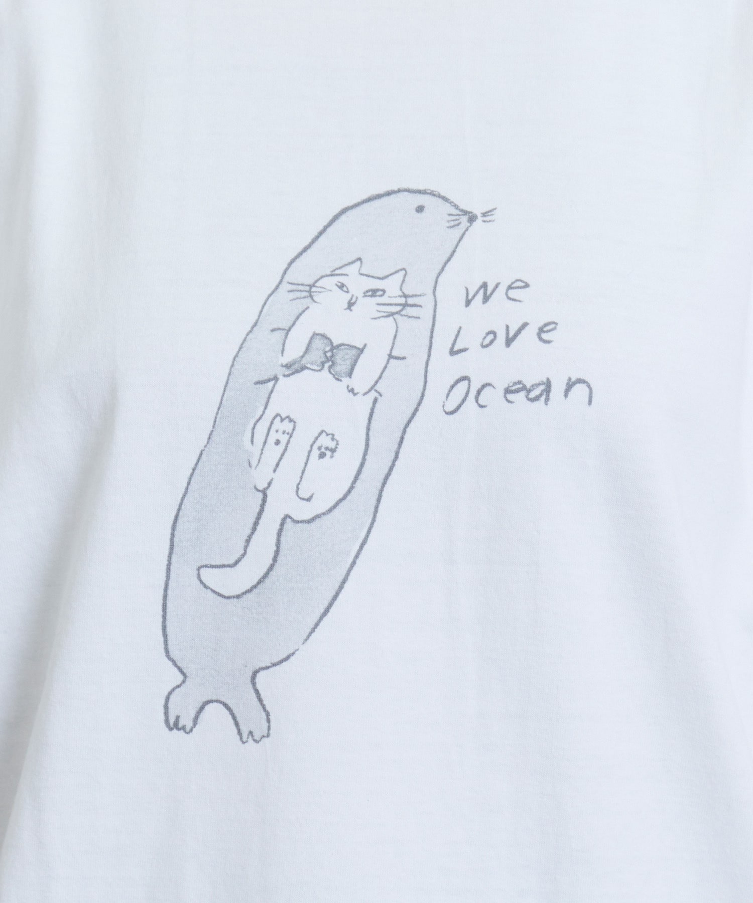 【LOISIR】アーティストコラボ：LOISIR×TORANEKOBONBONプリントTシャツ 詳細画像 ホワイト 6