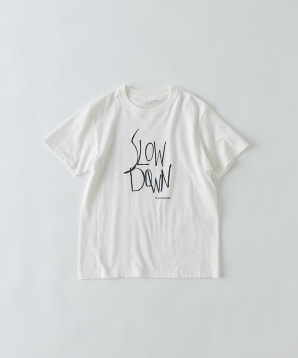 SLOW DOWNプリントTシャツ 詳細画像 ホワイト 1