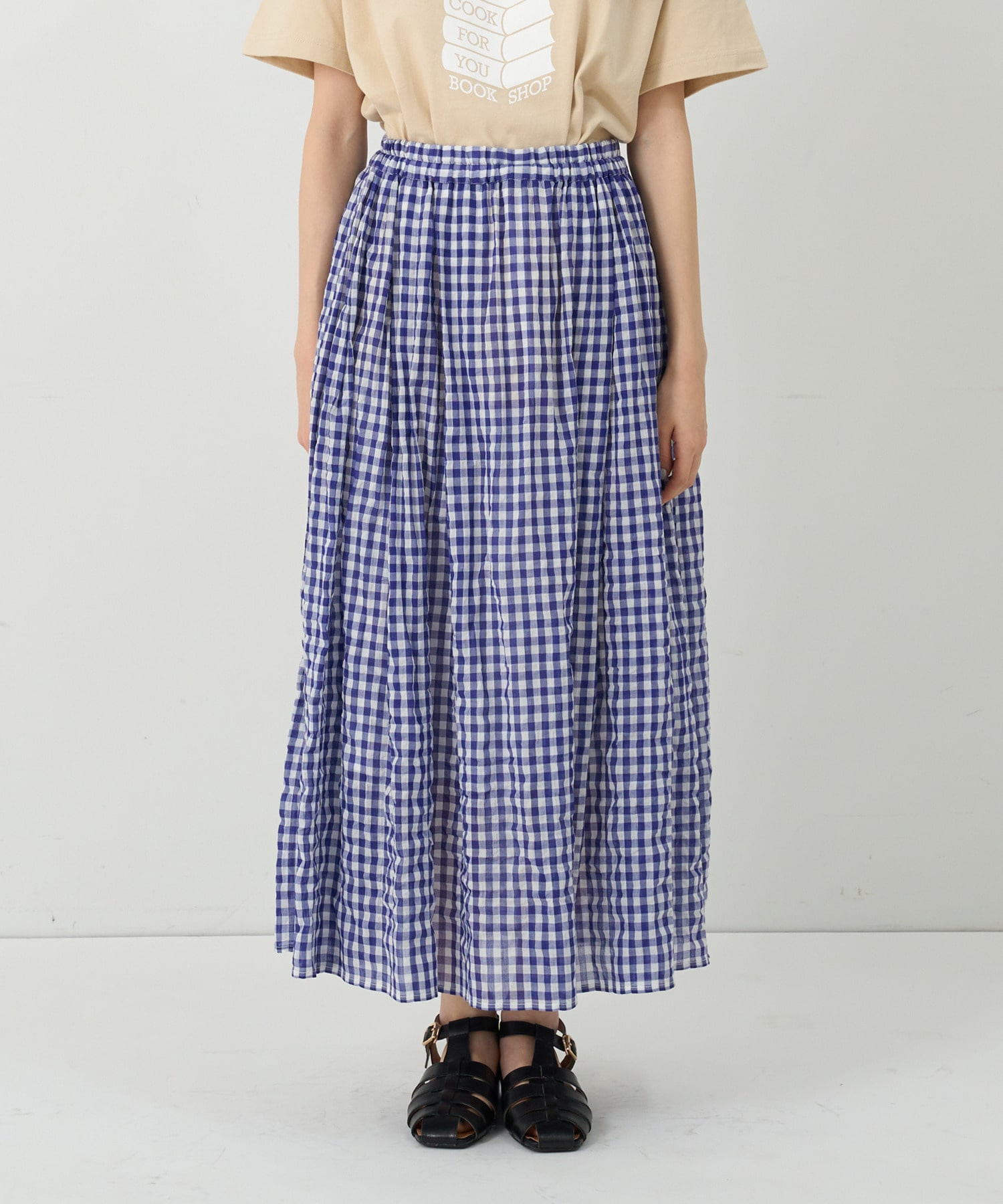 値下げ！ 新品 日本製 シャーリング スカート - ひざ丈スカート