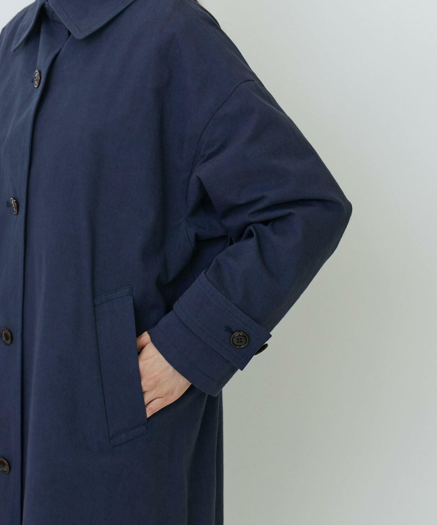 【LOISIR】｜2BUY10%OFF・3BUY20%OFF｜グランジコットンポプリンステンカラーコート 詳細画像 ネイビー 22