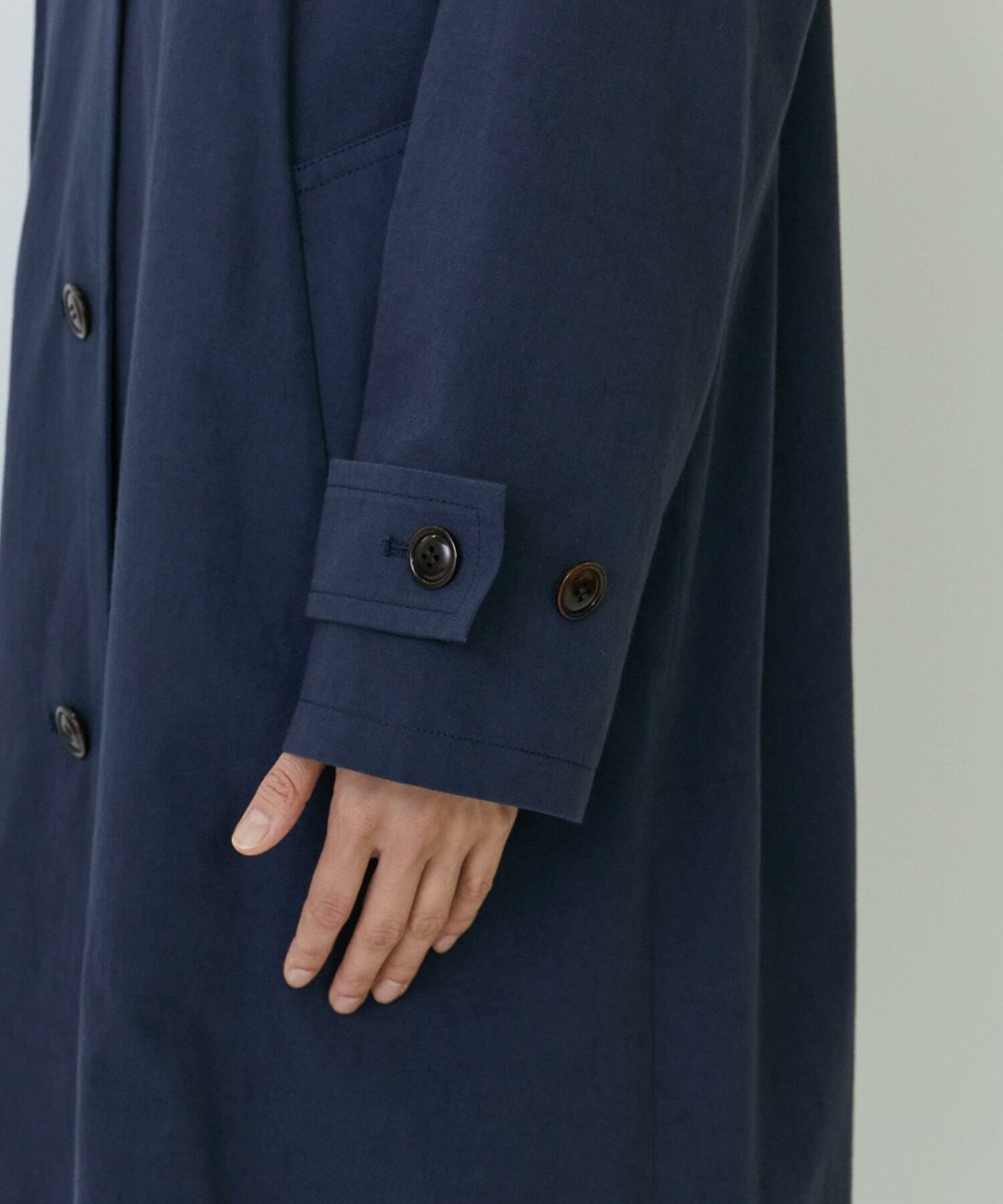 【LOISIR】｜2BUY10%OFF・3BUY20%OFF｜グランジコットンポプリンステンカラーコート 詳細画像 ネイビー 23