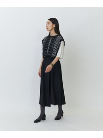 【LOISIR】エステルウールラップディテールスカート 詳細画像 ブラック 2