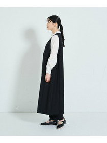 【ADIEU TRISTESSE】ダブルクロスフロントオープンジャンパースカート 詳細画像 ブラック 2