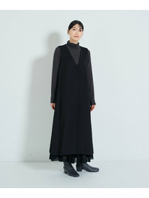 【ADIEU TRISTESSE】ダブルクロスフロントオープンジャンパースカート 詳細画像 ブラック 6