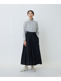 【LOISIR】ライトモールスキンギャザーフレアーデザインスカート 詳細画像 ブラック 10